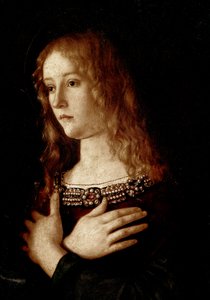 Szűz és gyermek Alexandriai Szent Katalinnal és Szent Mária Magdolnával alkotó: Giovanni Bellini