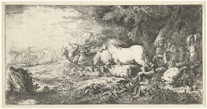 Noé bárkája alkotó: Giovanni Benedetto Castiglione