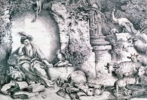 Circe Changing Ulysses Men, c1650 alkotó: Giovanni Benedetto Castiglione