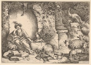 Circe Ulysses társait vadállattá változtatta, 1650-1651. alkotó: Giovanni Benedetto Castiglione