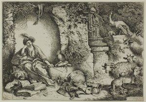Circe Ulysses társaival állatokká változott alkotó: Giovanni Benedetto Castiglione