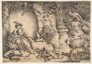 Circe Ulysses társaival állatokká változott, 1650-51.