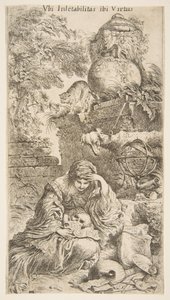 Melencholia, kb. 1645-1646. alkotó: Giovanni Benedetto Castiglione
