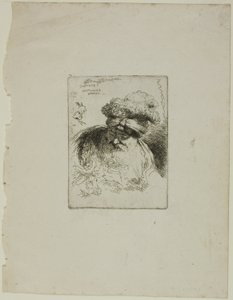 Öregember turbánnal alkotó: Giovanni Benedetto Castiglione