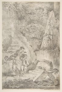 Thészeusz megtalálja apja karját, 1645, 1648. alkotó: Giovanni Benedetto Castiglione