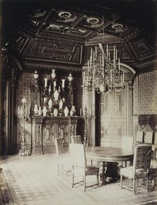 A Sztroganov-palota Szentpéterváron. Az ebédlő, 1860-as évek