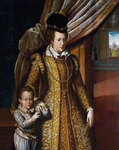 Portrait of Joanna of Austria, Grand Duchess of Tuscany, by Giovanni Bizzelli, painting alkotó: Giovanni Bizzelli