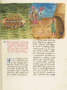 Dekameron, Beritola - Corrado II di Villafranca felfedezése Beritola , Második nap, novella 6. alkotó: Giovanni Boccaccio