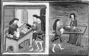 Dekameron, Guasparruolo pénzt ad kölcsön Gulfardónak; Gulfardo a pénzt Ambrogia-nak adja. Nyolcadik nap, 1. hír alkotó: Giovanni Boccaccio