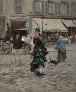 Ha átkel az utcán. 1873-75 alkotó: Giovanni Boldini
