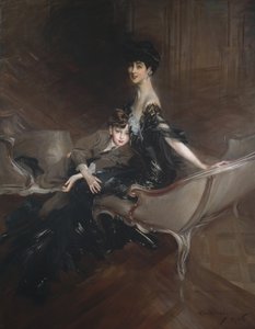 Consuelo Vanderbilt, Marlborough hercegnője és fia, Lord Ivor Spencer-Churchill, 1906 alkotó: Giovanni Boldini