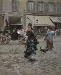 Átkelés az utcán, 1873-75 alkotó: Giovanni Boldini