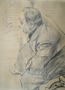 Edgar Degas portréja, Giovanni Boldini (1842-1931) Faszén, vászon, 605x46 cm, kb 1885 alkotó: Giovanni Boldini