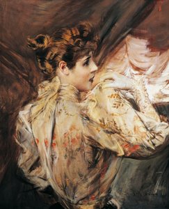 Eleonora Duse (Vigevano 1858 - Pittsburgh 1924) olasz színésznő portréja, Giovanni Boldini (1842-1931) festménye alkotó: Giovanni Boldini