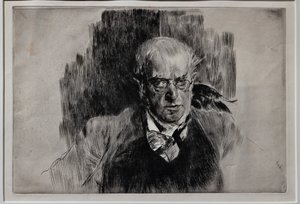 Adolph Menzel festő portréja alkotó: Giovanni Boldini
