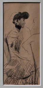 Ülő elegáns nő alkotó: Giovanni Boldini