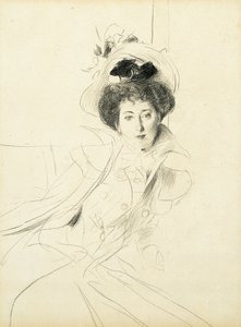 Tanulmány a Niscemi hercegnőről alkotó: Giovanni Boldini