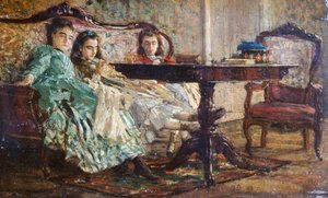 Giovanni Boldini (1842-1931) Laskaraki nővérek, olaj, fa alkotó: Giovanni Boldini