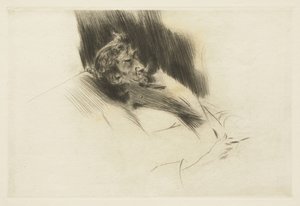 Whistler alszik, 1897 alkotó: Giovanni Boldini