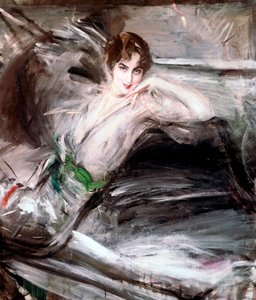 Woman Sat on Chair, c1860 alkotó: Giovanni Boldini