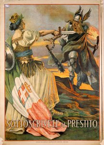 Első világháború, Iratkozzon fel a kölcsönre, illusztráció: Giovanni Capranesi alkotó: Giovanni Capranesi