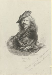 Rembrandt Harmensz portréja. Rajnából alkotó: Giovanni Caramelli