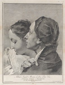 Egy fiatal férfi, aki átölel egy lányt, 1743. alkotó: Giovanni Cattini