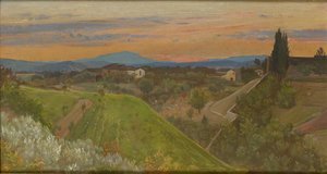 Kilátás a Monte Amiatára, Toszkána, 1880