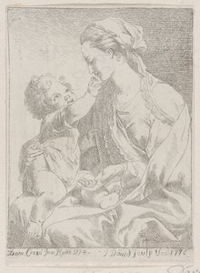 Szűz és gyermek, 1776. alkotó: Giovanni David