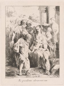 A mágusok imádása alkotó: Giovanni David, after Battista Dossi