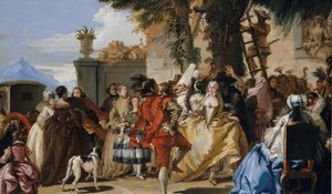 Egy tánc a vidéken, kb. 1755. alkotó: Giovanni Domenico Tiepolo
