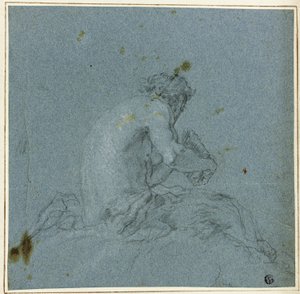 Egy szatír játssza a pipáját alkotó: Giovanni Domenico Tiepolo
