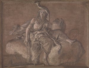 Afrika. alkotó: Giovanni Domenico Tiepolo