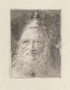 Szakállas, kalapos öregember, a Raccolta di Teste-ből (Fejgyűjtemény) alkotó: Giovanni Domenico Tiepolo