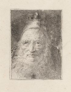 Szakállas öregember kalappal, a Raccolta di Teste (Fejtanulmányok gyűjteménye) sorozatból alkotó: Giovanni Domenico Tiepolo