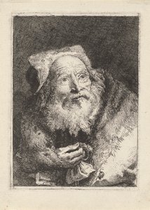 Idős férfi karkötővel, a Raccolta di Teste-ből (Fejgyűjtemény) alkotó: Giovanni Domenico Tiepolo