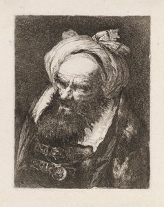 Idős férfi turbánnal, a Raccolta di Teste-ből (Fejgyűjtemény) alkotó: Giovanni Domenico Tiepolo