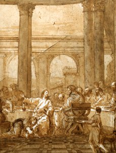 Lakoma a Simon Házban, XVIII. század eleje alkotó: Giovanni Domenico Tiepolo