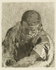 Egy Moor Bending Forward vezetője alkotó: Giovanni Domenico Tiepolo