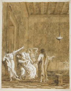 Jézus Jairus házában alkotó: Giovanni Domenico Tiepolo