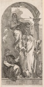Madonna Szent Ágnessel, Katalinnal és Rosával. alkotó: Giovanni Domenico Tiepolo