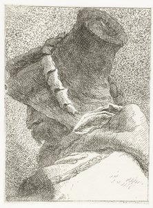 Elfordított fejű férfi kalappal Fejgyűjtemény (sorozat címe) Raccolta di Teste (sorozat címe) alkotó: Giovanni Domenico Tiepolo