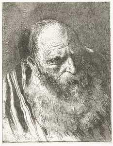 Férfi szakállas csíkos köpenyben Fejgyűjtemény (sorozat címe) Raccolta di Teste (sorozat címe) alkotó: Giovanni Domenico Tiepolo