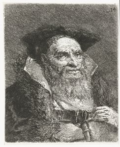 Férfi berettel Fejgyűjtemény (sorozat címe) Raccolta di Teste (sorozat címe) alkotó: Giovanni Domenico Tiepolo