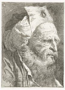 Férfi felhajtott kalapban Fejgyűjtemény (sorozat címe) Raccolta di Teste (sorozat címe) alkotó: Giovanni Domenico Tiepolo
