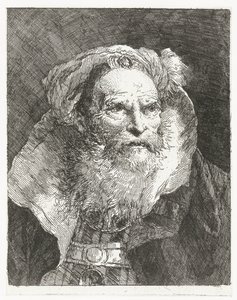 Férfi turbánnal és magas állógallérral Fejgyűjtemény (sorozat címe) Raccolta di Teste (sorozat címe) alkotó: Giovanni Domenico Tiepolo
