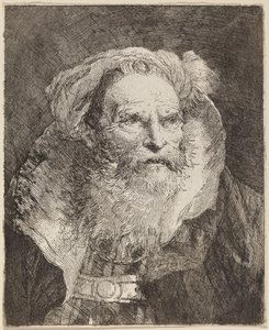 Öreg ember meditál alkotó: Giovanni Domenico Tiepolo