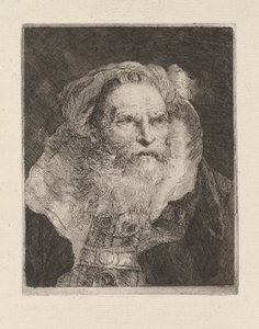 Meditáló öregember, a Raccolta di Teste-ből (Fejgyűjtemény) alkotó: Giovanni Domenico Tiepolo