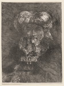 Rembrandt stílusában festett öregember alkotó: Giovanni Domenico Tiepolo