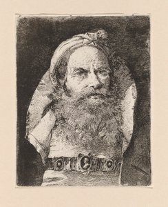 Öreg ember kis turbánnal, a Raccolta di Teste-ből (Fejgyűjtemény) alkotó: Giovanni Domenico Tiepolo